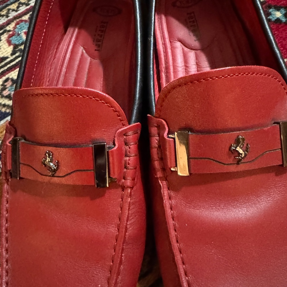 Tods / Ferrari Red Leather Shoes